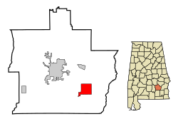Pike County Alabama Incorporated and Unincorporated areas Brundidge Highlighted